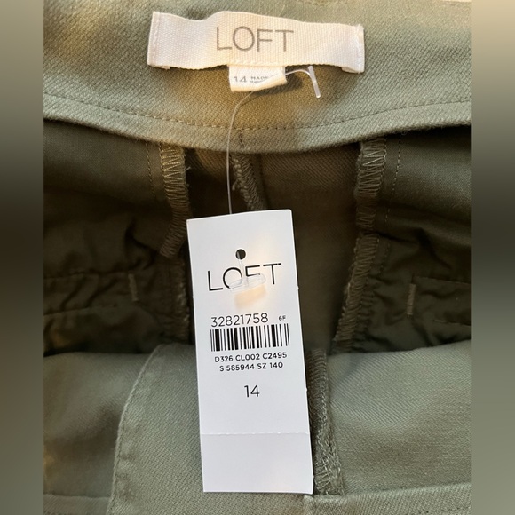 Ann Taylor LOFT Green Kick Crop Pants Women's NWT - Picture 9 of 9